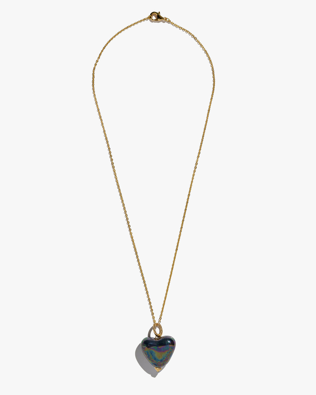 Colgante SKARB corazón negro en cadena